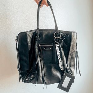 🚫SOLD🚫 Balenciaga Papier A5 Zip Around Classic Stud Black Leather Tote Bag